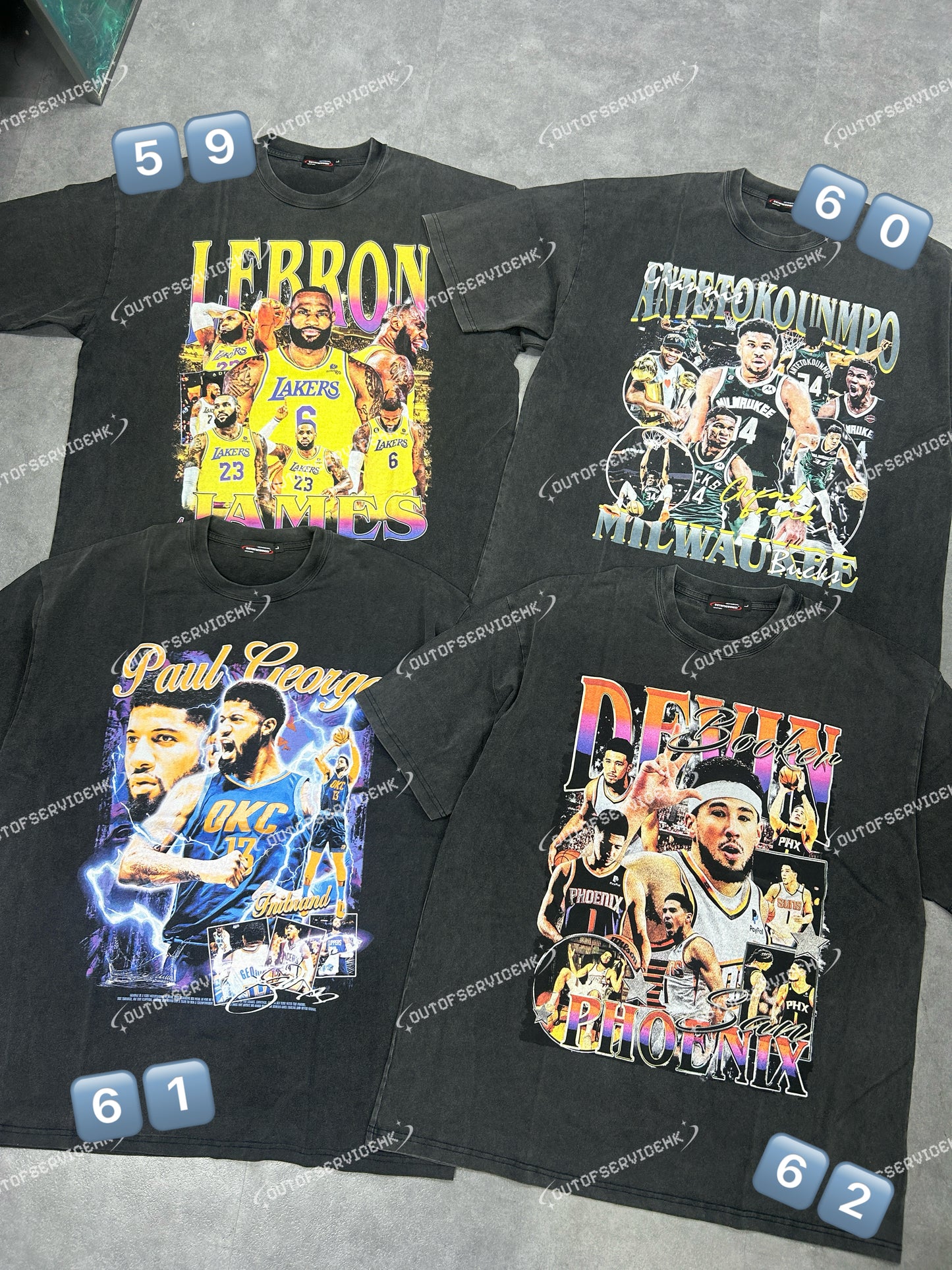 (BUY 2 GET 2 FREE !!!) (買2送2) NBA/RAPPER Washed Tee