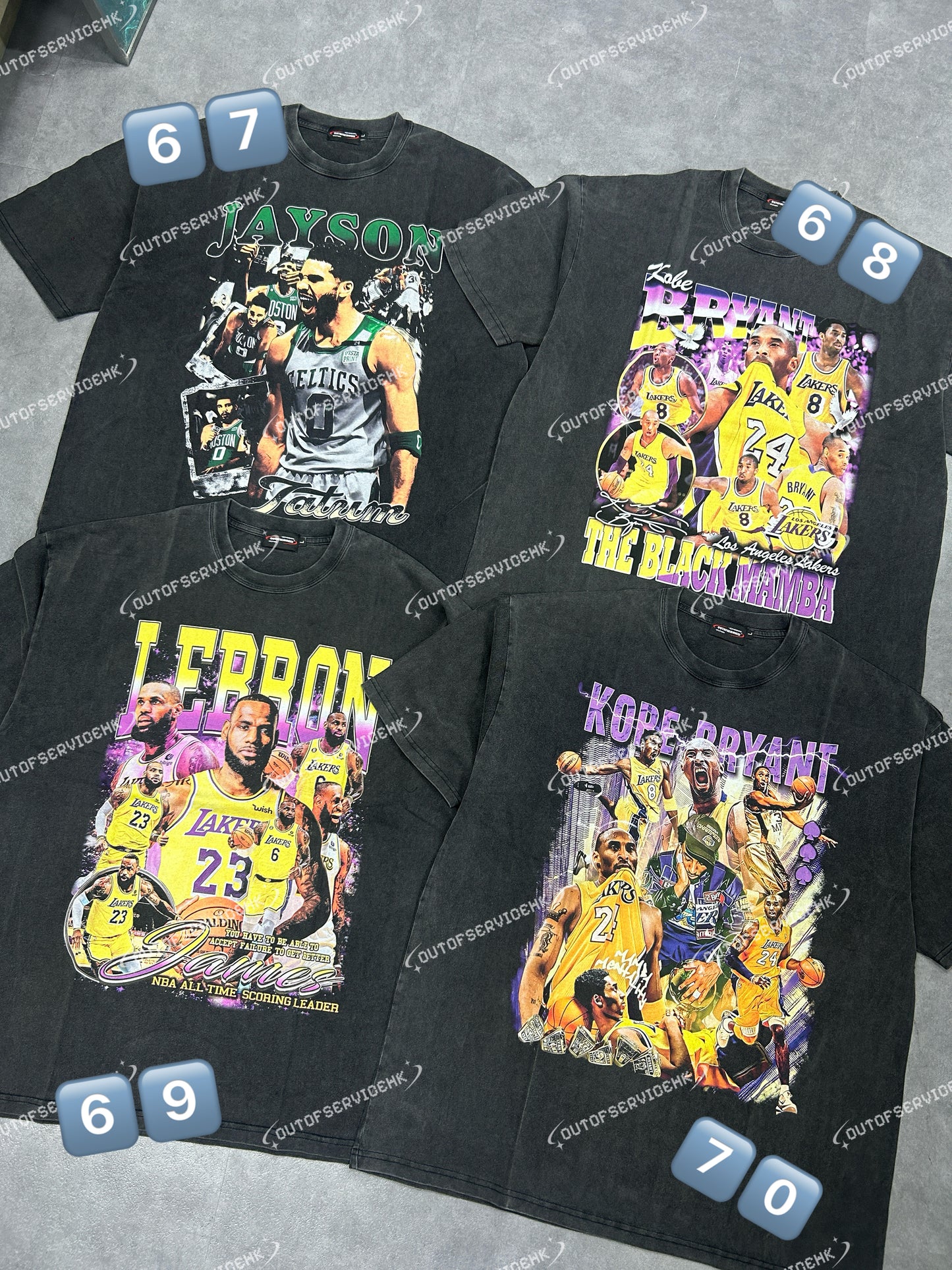 (BUY 2 GET 2 FREE !!!) (買2送2) NBA/RAPPER Washed Tee