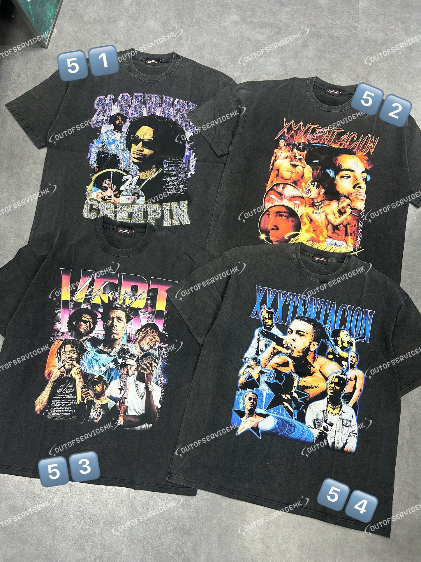 (BUY 2 GET 2 FREE !!!) (買2送2) NBA/RAPPER Washed Tee