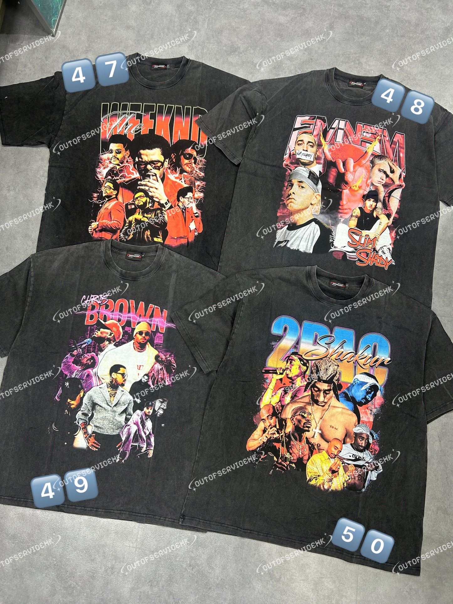 (BUY 2 GET 2 FREE !!!) (買2送2) NBA/RAPPER Washed Tee