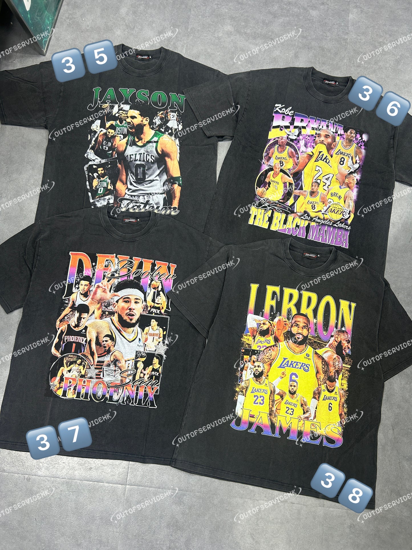 (BUY 2 GET 2 FREE !!!) (買2送2) NBA/RAPPER Washed Tee