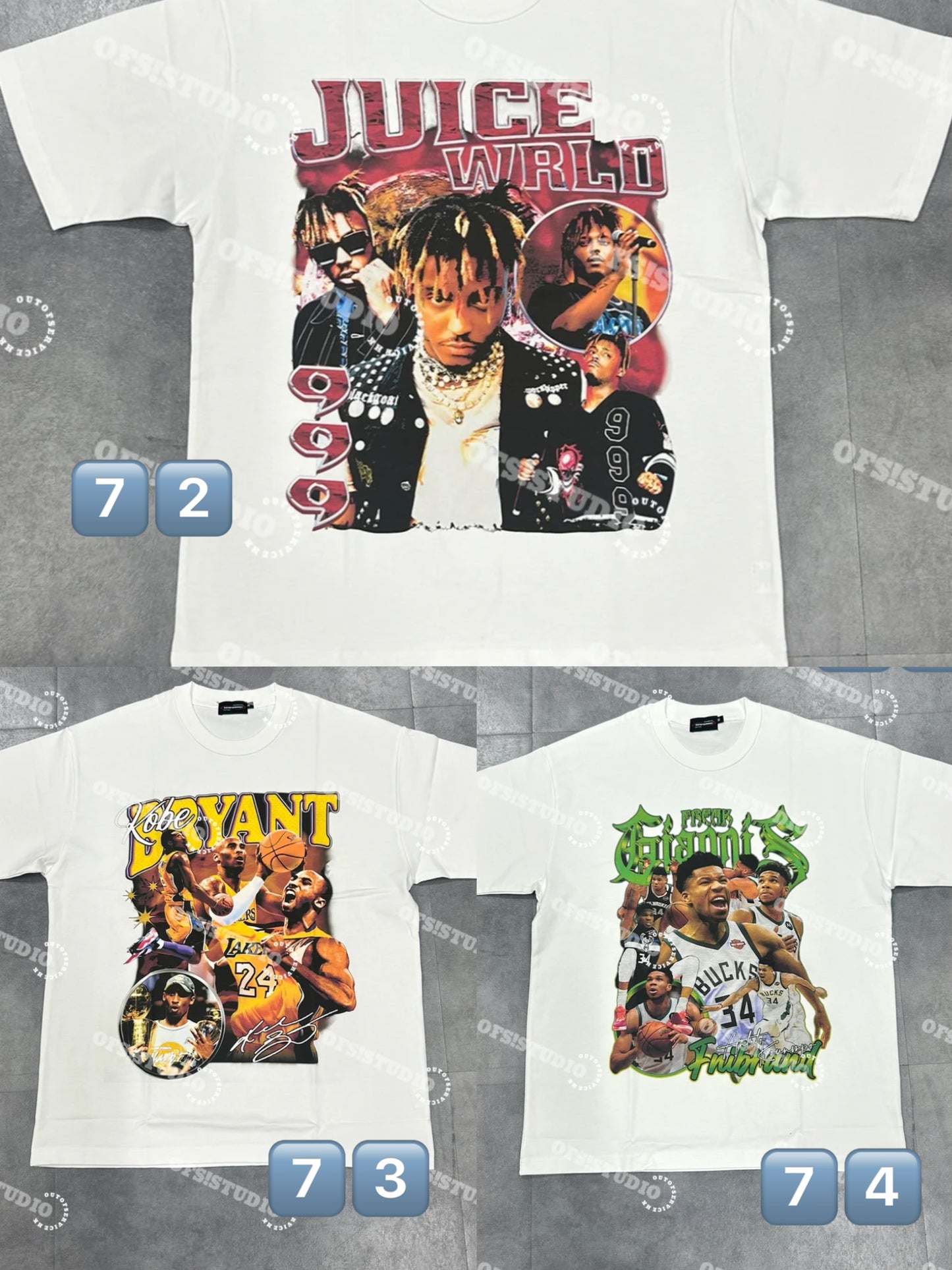 (BUY 2 GET 2 FREE !!!) (買2送2) NBA/RAPPER Washed Tee