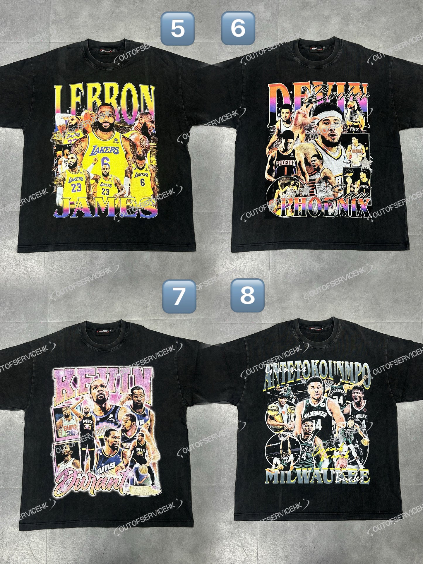 (BUY 2 GET 2 FREE !!!) (買2送2) NBA/RAPPER Washed Tee
