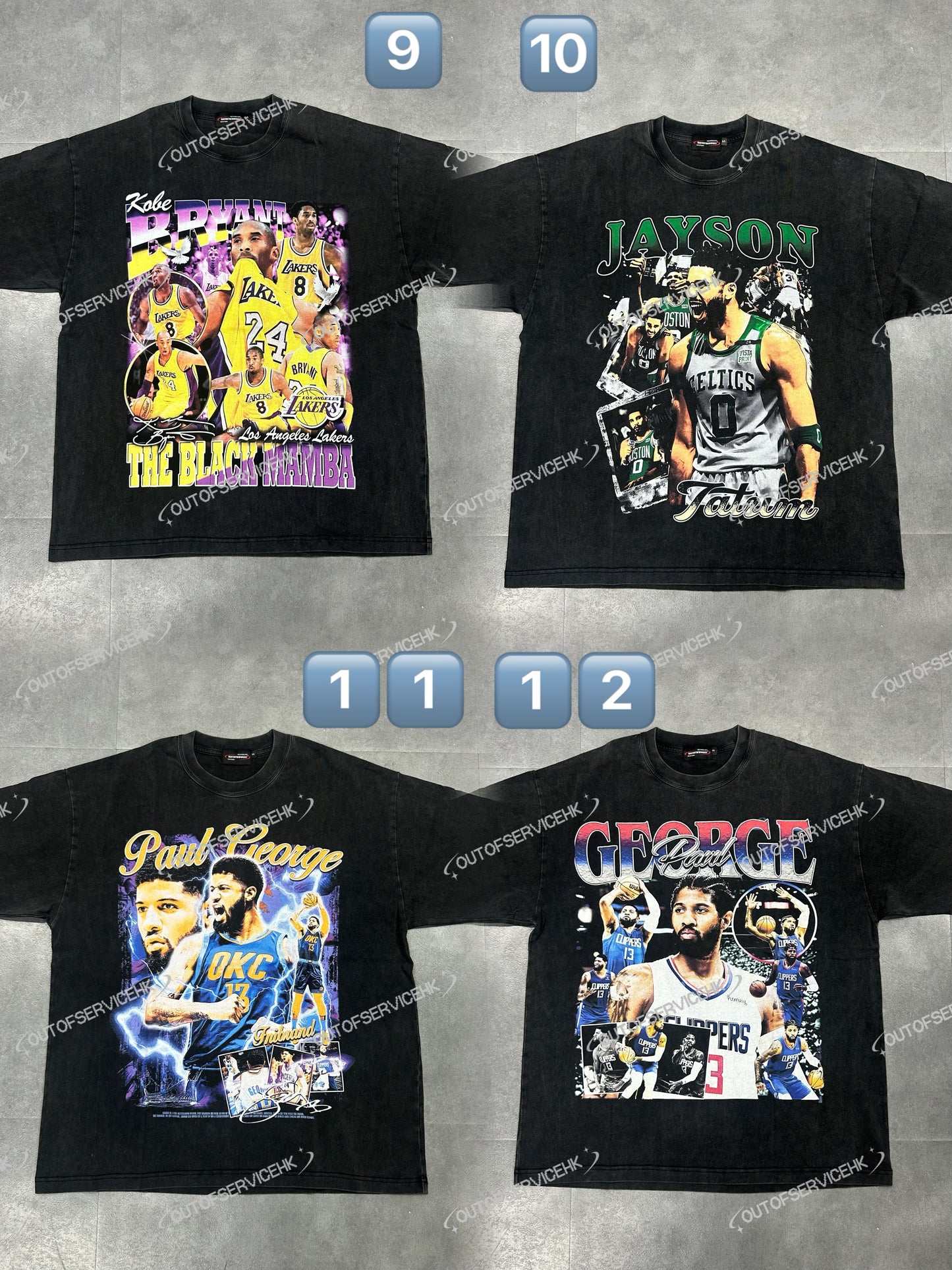 (BUY 2 GET 2 FREE !!!) (買2送2) NBA/RAPPER Washed Tee