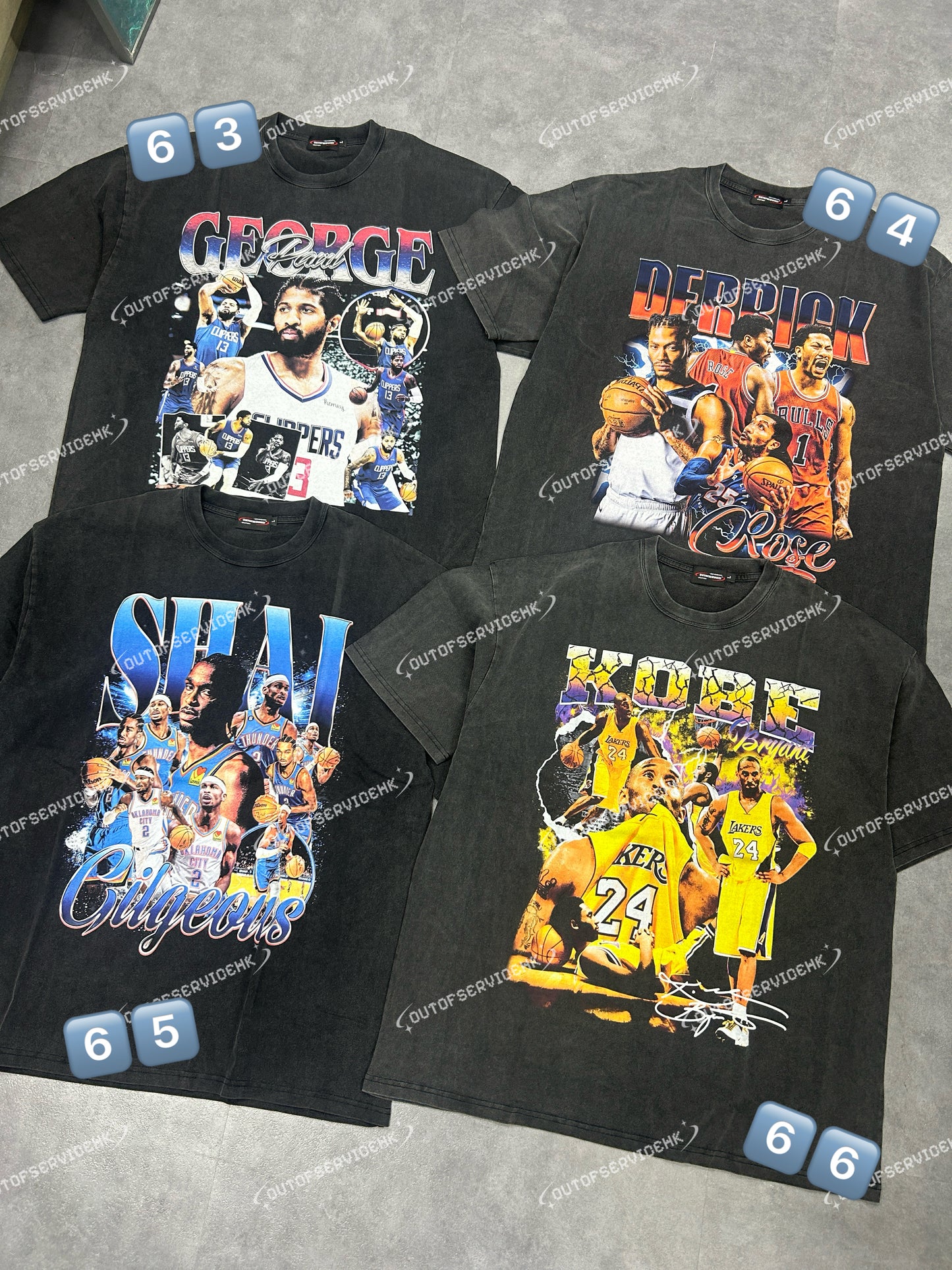 (BUY 2 GET 2 FREE !!!) (買2送2) NBA/RAPPER Washed Tee