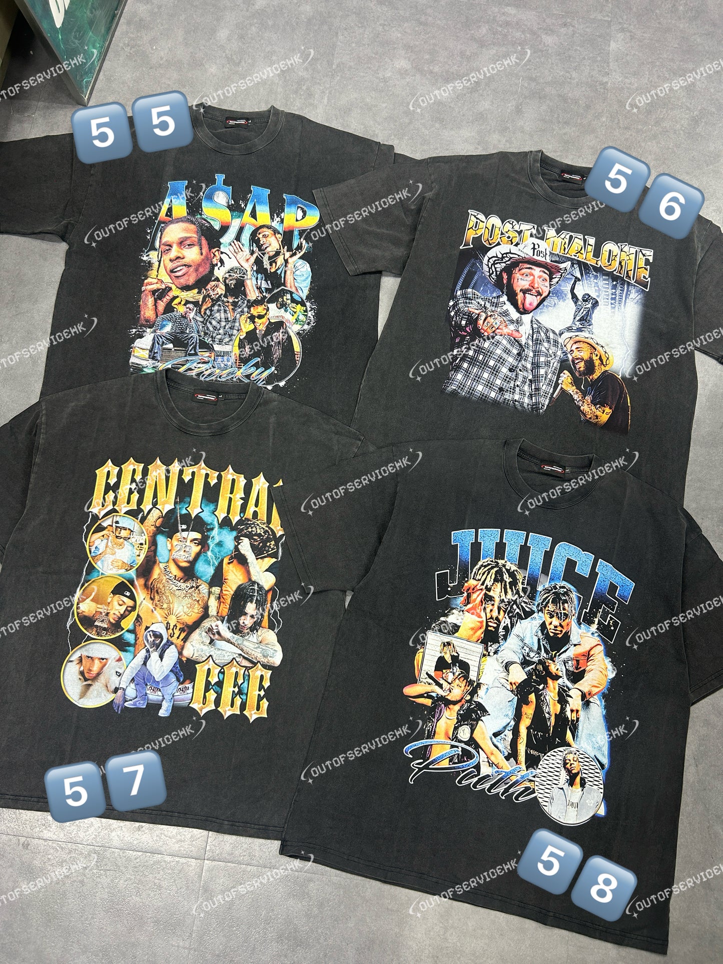 (BUY 2 GET 2 FREE !!!) (買2送2) NBA/RAPPER Washed Tee