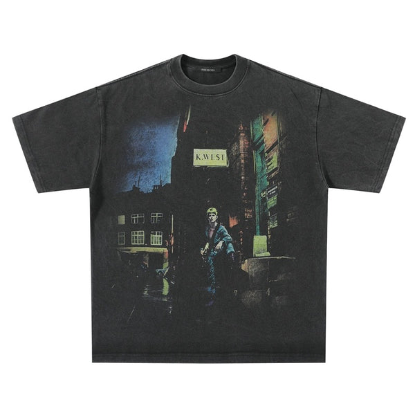 PSYCHO DESIGN DAVID BOWIE washed tee