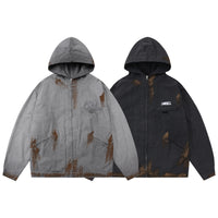 RECVOSION Dirty style zip jacket