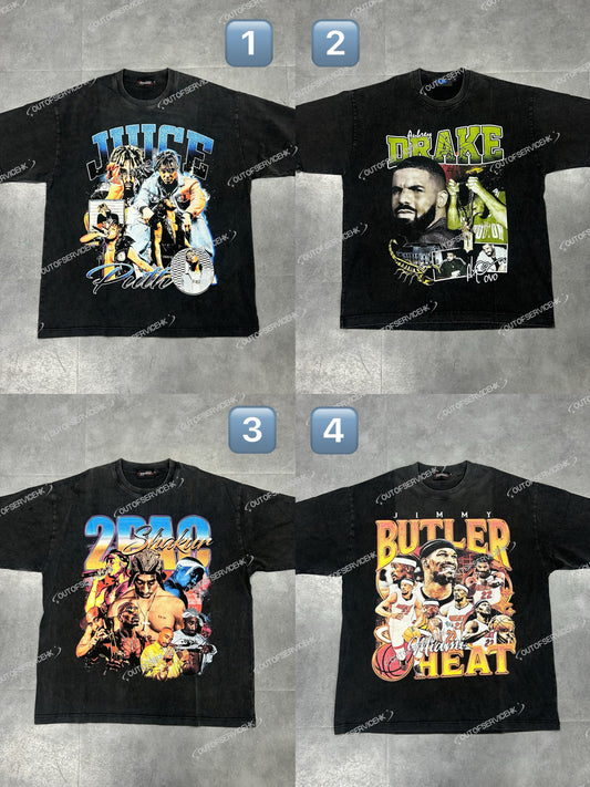 (BUY 2 GET 2 FREE !!!) (買2送2) NBA/RAPPER Washed Tee