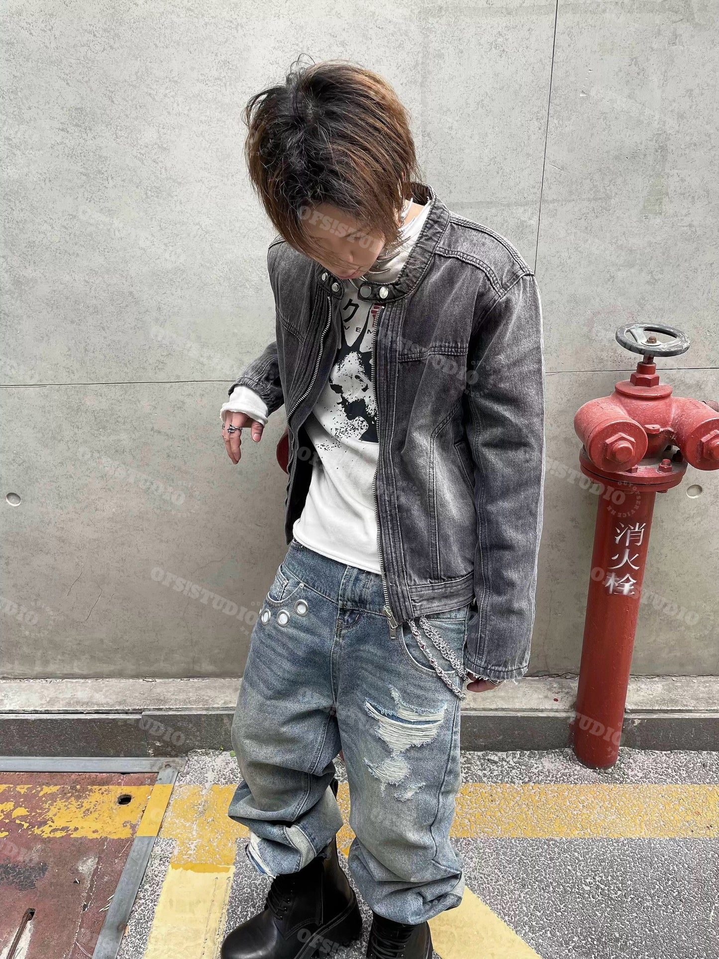 OFS!STUDIO Washed denim jacket  #J250111