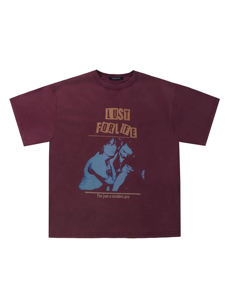 OFS!Studio LUST FOR LIFE Red Washed Tee