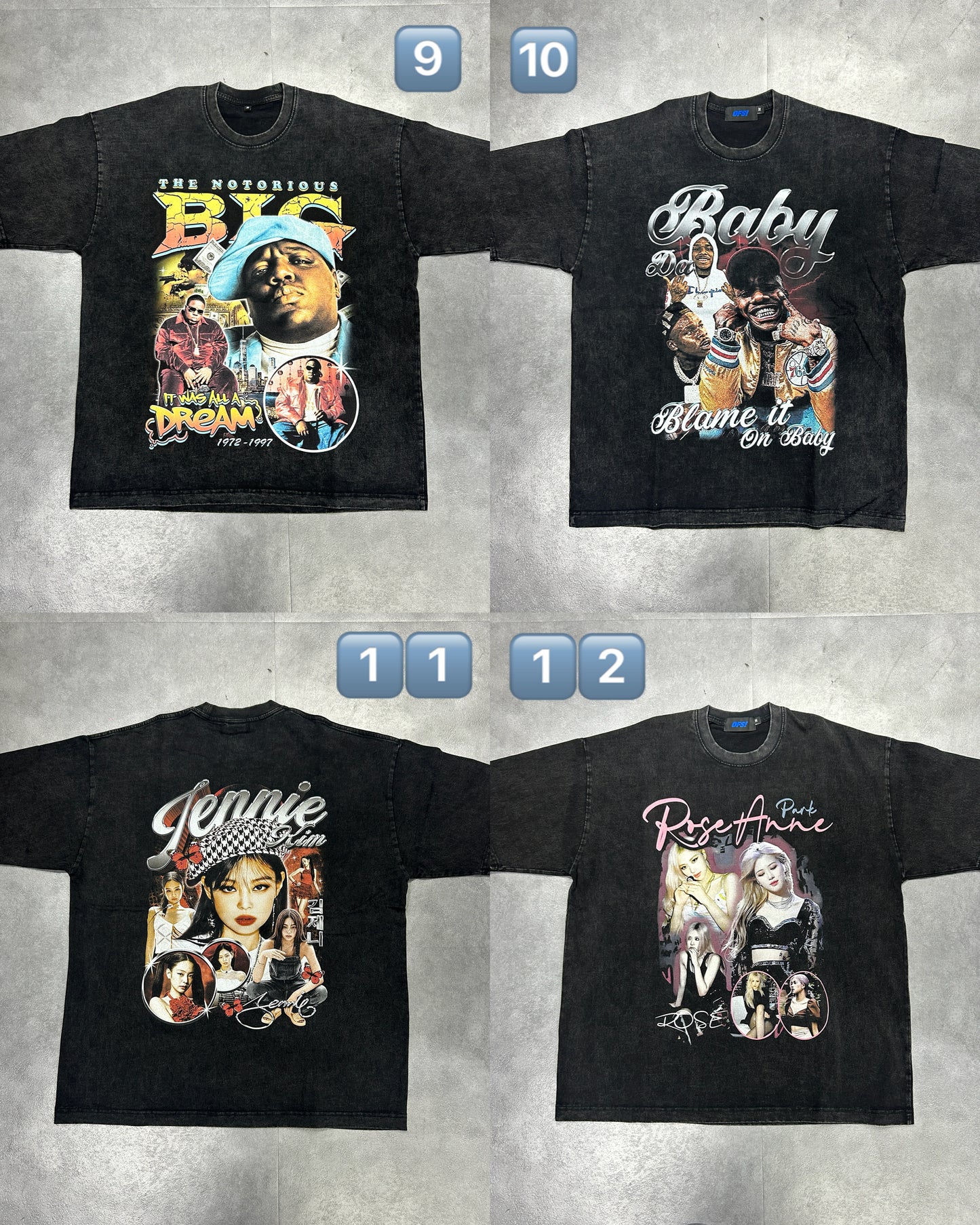 (買2送2) Rapper/Kpop/NBA/Football Tee