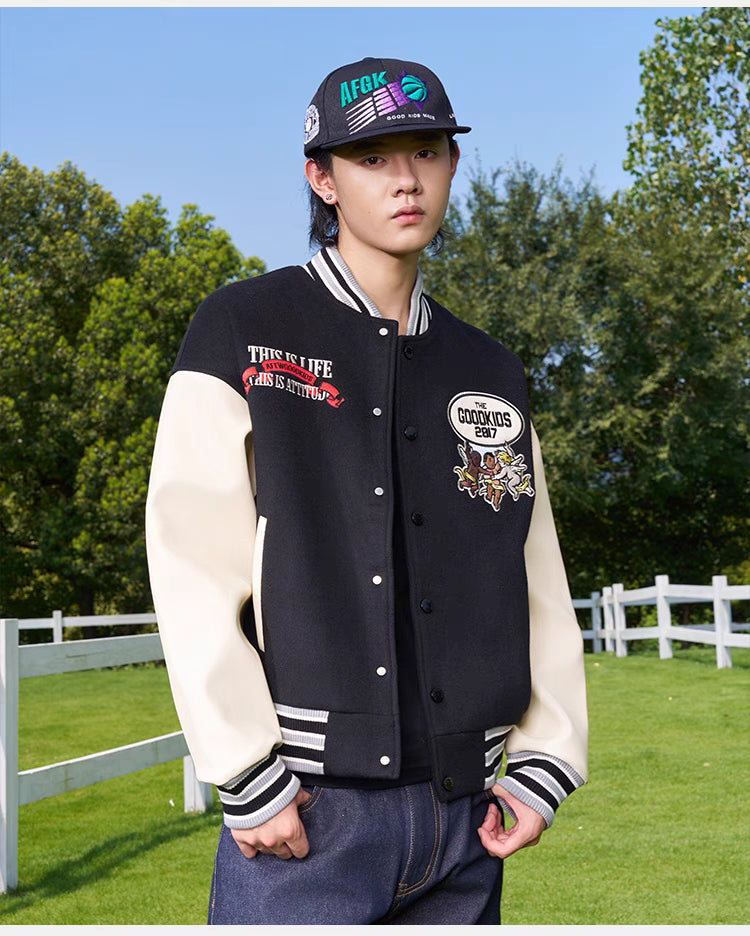 A Few Good Kids Baby Angel baseball jacket