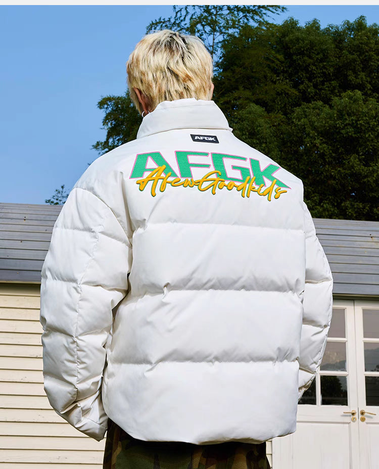 A Few Good Kids big logo down jacket