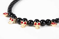 *EVAE+MOB black skull necklace