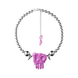 *EVAE+MOB 2022 Silver Candy Skull Necklace 4-color