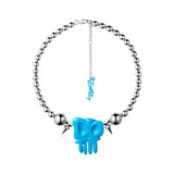 *EVAE+MOB 2022 Silver Candy Skull Necklace 4-color